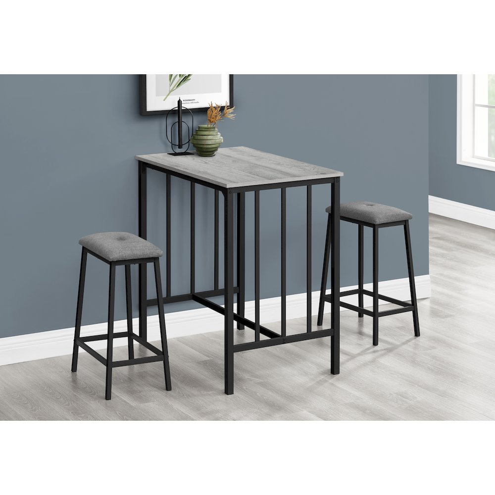 Contemporary Dining Set in Grey,Black color