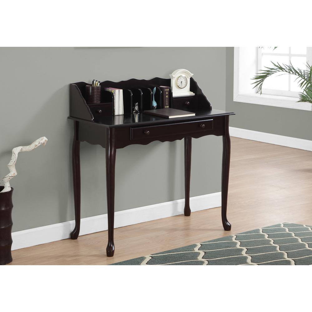 Computer Desk, Home Office, Laptop, Storage Drawers, 36L, Work