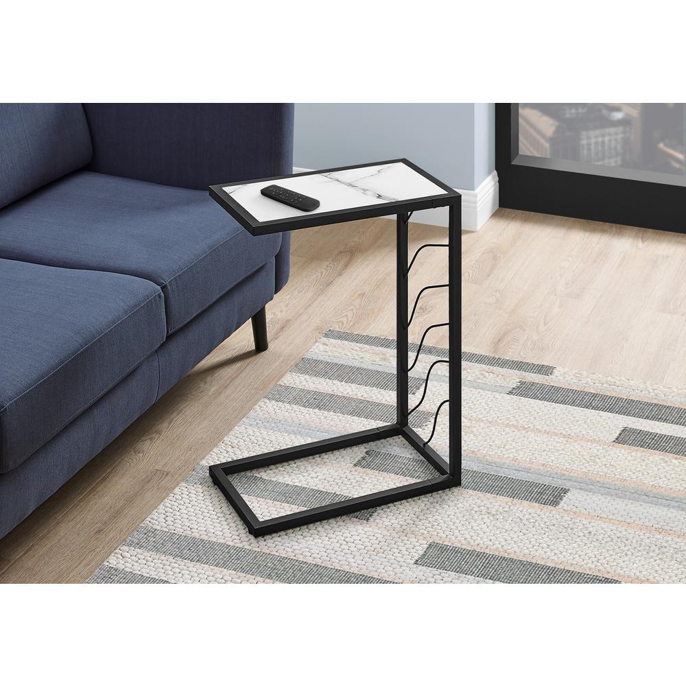 Accent Table, C-shaped, End, Side, Snack, Living Room, Bedroom