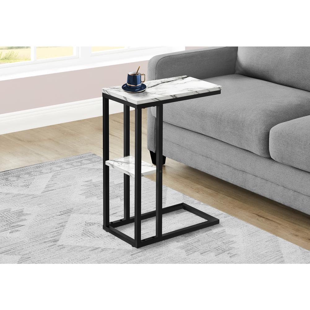 Accent Table, C-shaped, End, Side, Snack, Living Room, Bedroom