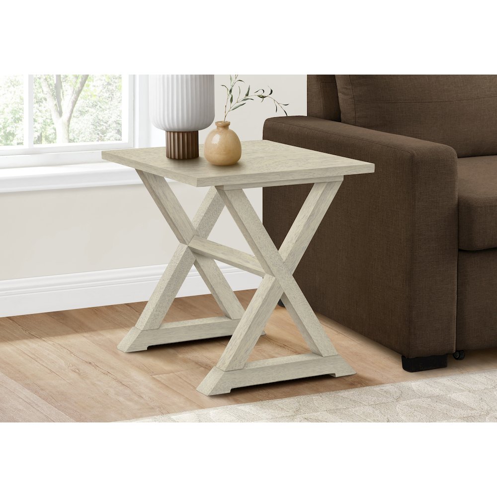 Transitional Accent Table in White color