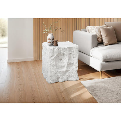 Accent Table, 25H, End, Nightstand, Side Table, Square, White, Contemporary