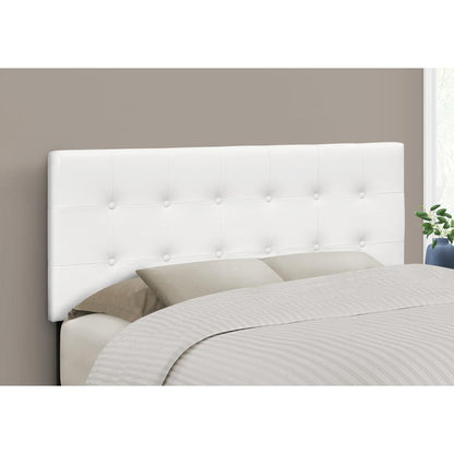 Bed, Headboard Only, Full Size, Bedroom, Upholstered, White Leather Look