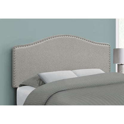 Bed, Headboard Only, Full Size, Bedroom, Upholstered, Grey Linen Look