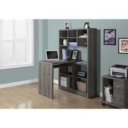 Computer Desk, Home Office, Bookcase, Corner, Storage Shelves, Left