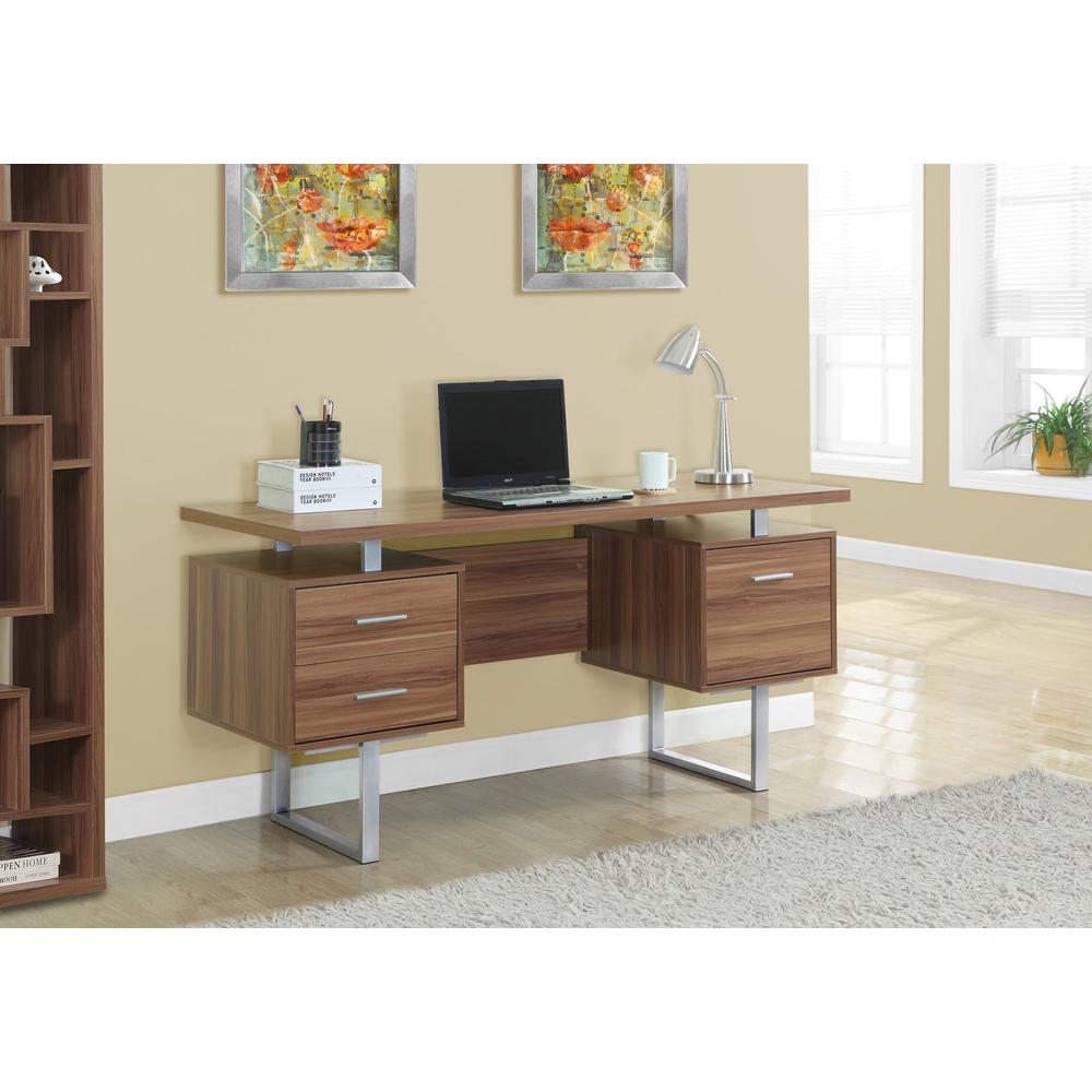 Computer Desk, Home Office, Laptop, Left, Right Set-up, Storage Drawers, 60L