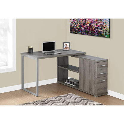 Computer Desk, Home Office, Corner, Left, Right Set-up, Storage Drawers