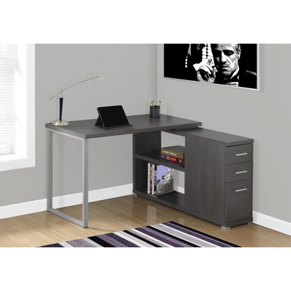 Computer Desk, Home Office, Corner, Left, Right Set-up, Storage Drawers