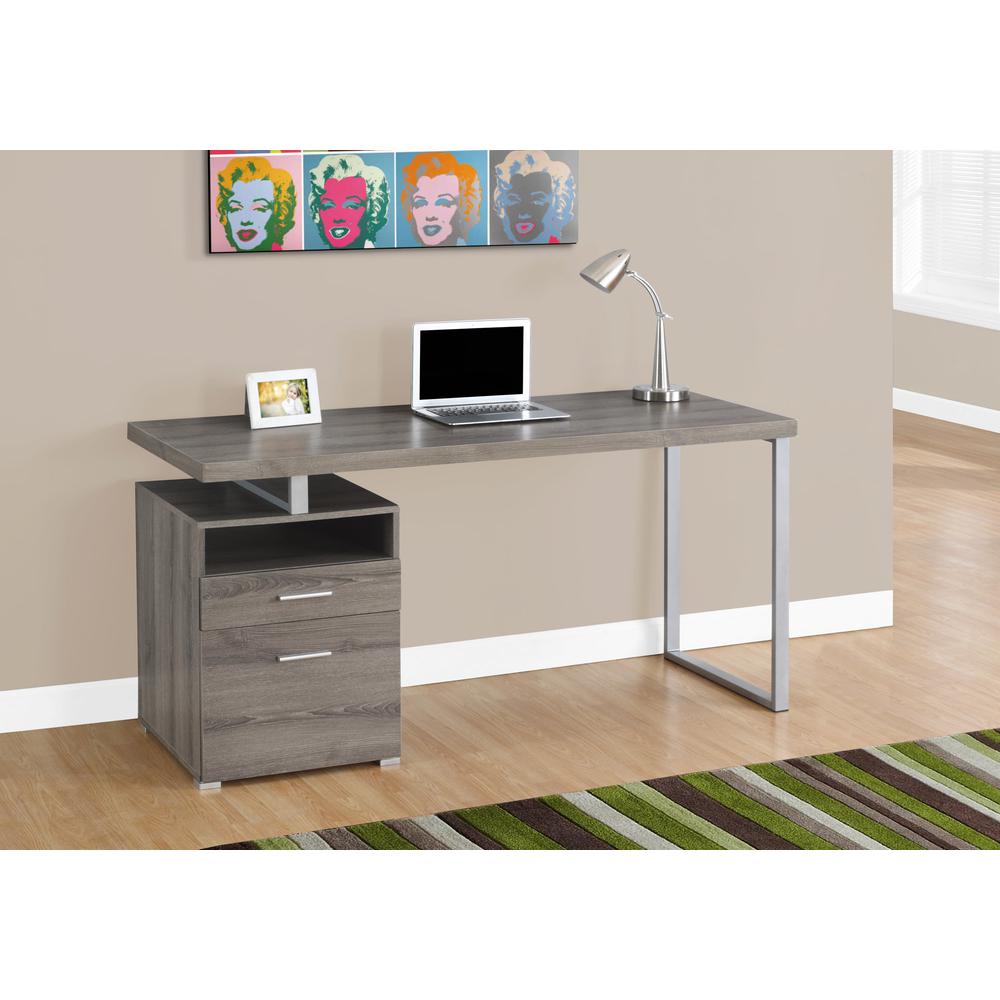 Computer Desk, Home Office, Laptop, Left, Right Set-up, Storage Drawers, 60L