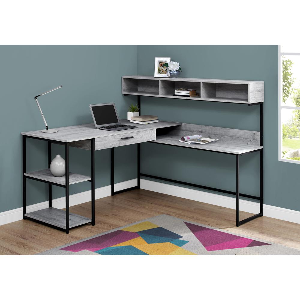 Computer Desk, Home Office, Corner, Storage Drawers, L Shape, Work, Laptop