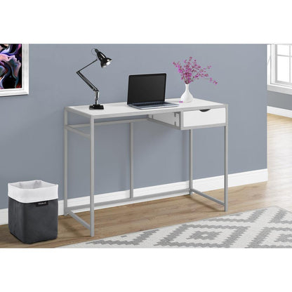 Computer Desk, Home Office, Laptop, Storage Drawer, 42L, Work