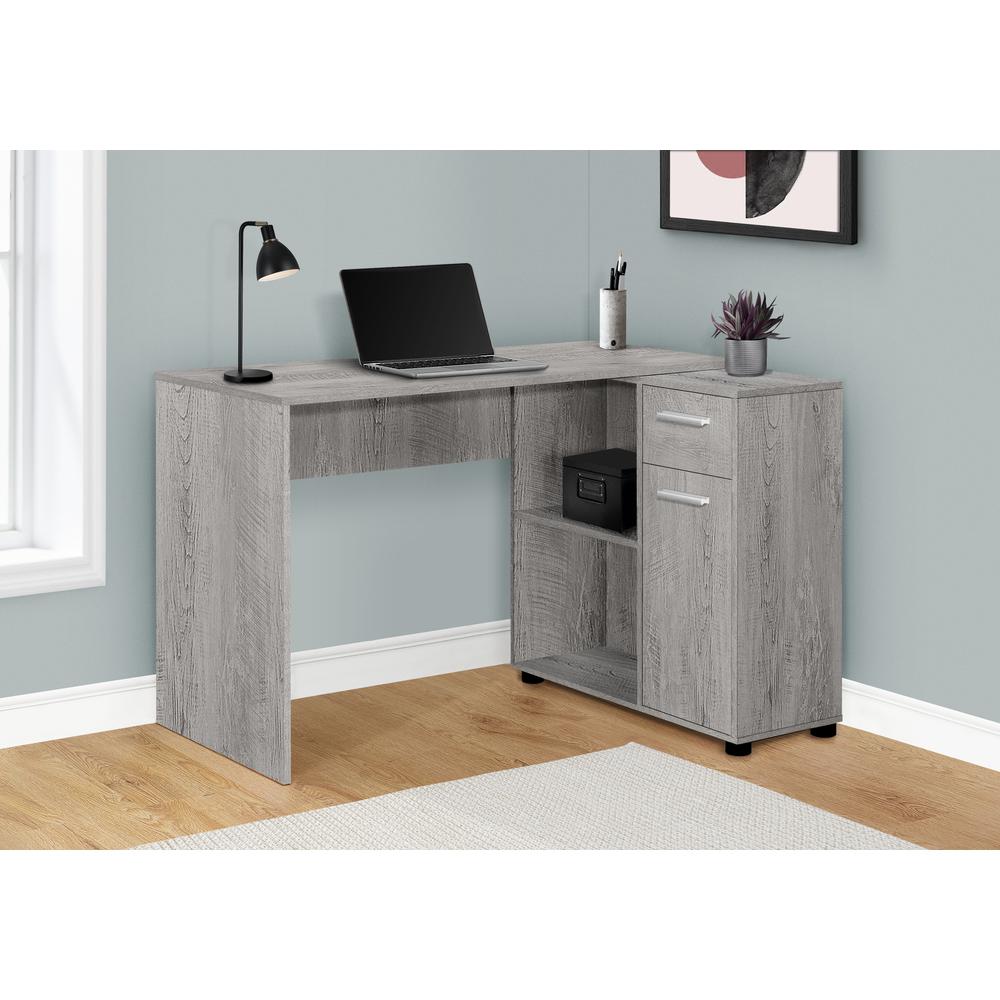 Computer Desk, Home Office, Corner, Storage Drawers, 46L, L Shape, Work