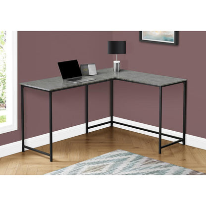 Computer Desk, Home Office, Corner, 58L, L Shape, Work, Laptop, Grey Laminate