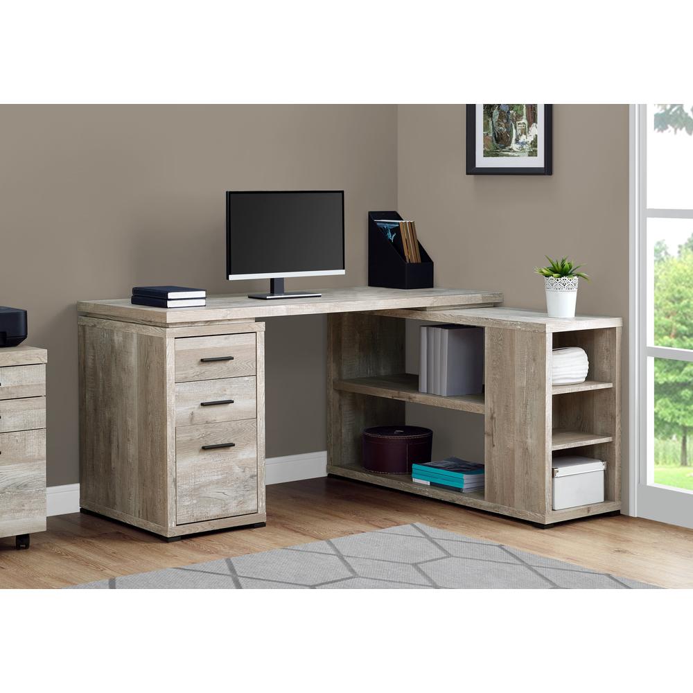 Computer Desk, Home Office, Corner, Left, Right Set-up, Storage Drawers