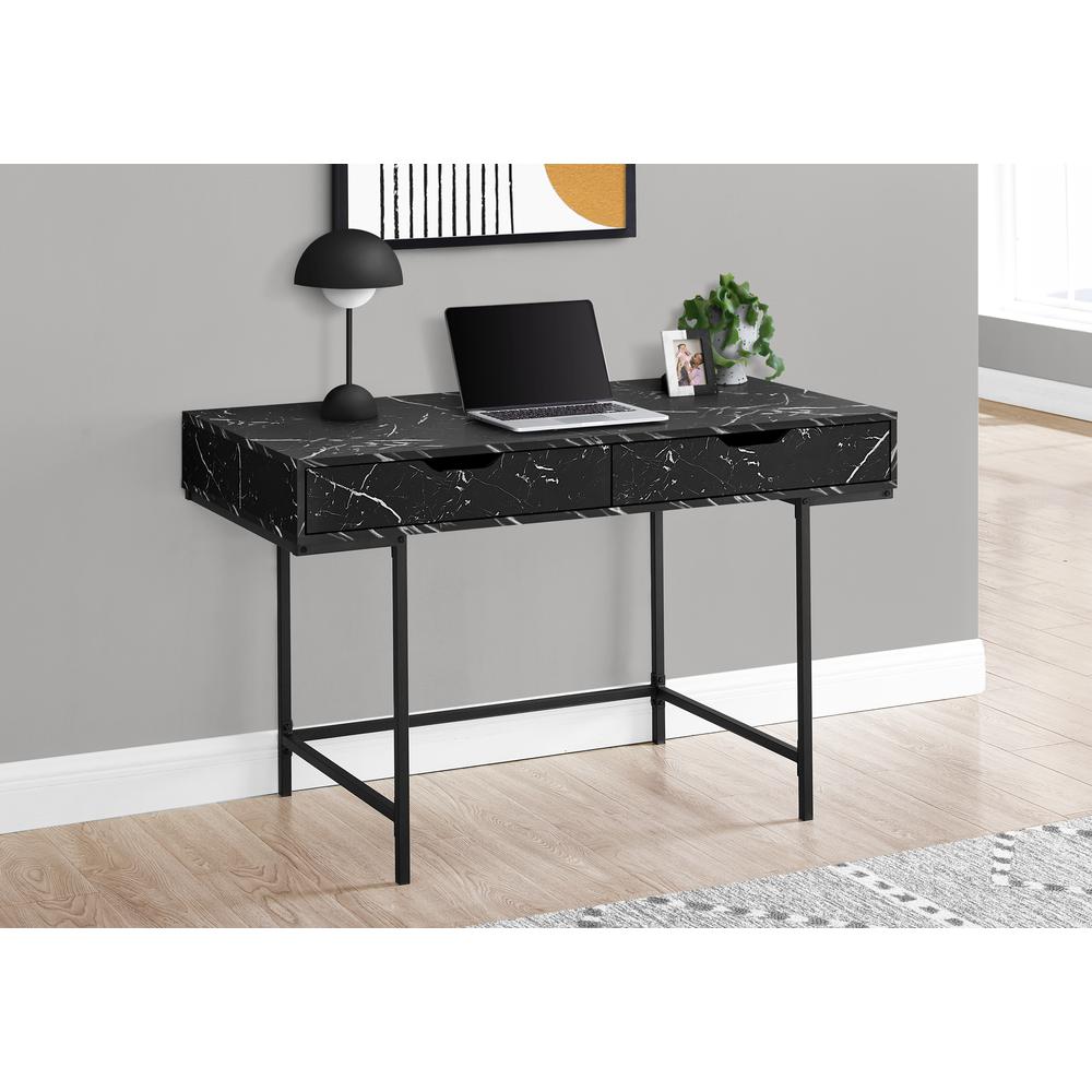 Computer Desk, Home Office, Laptop, Storage Drawers, 48L