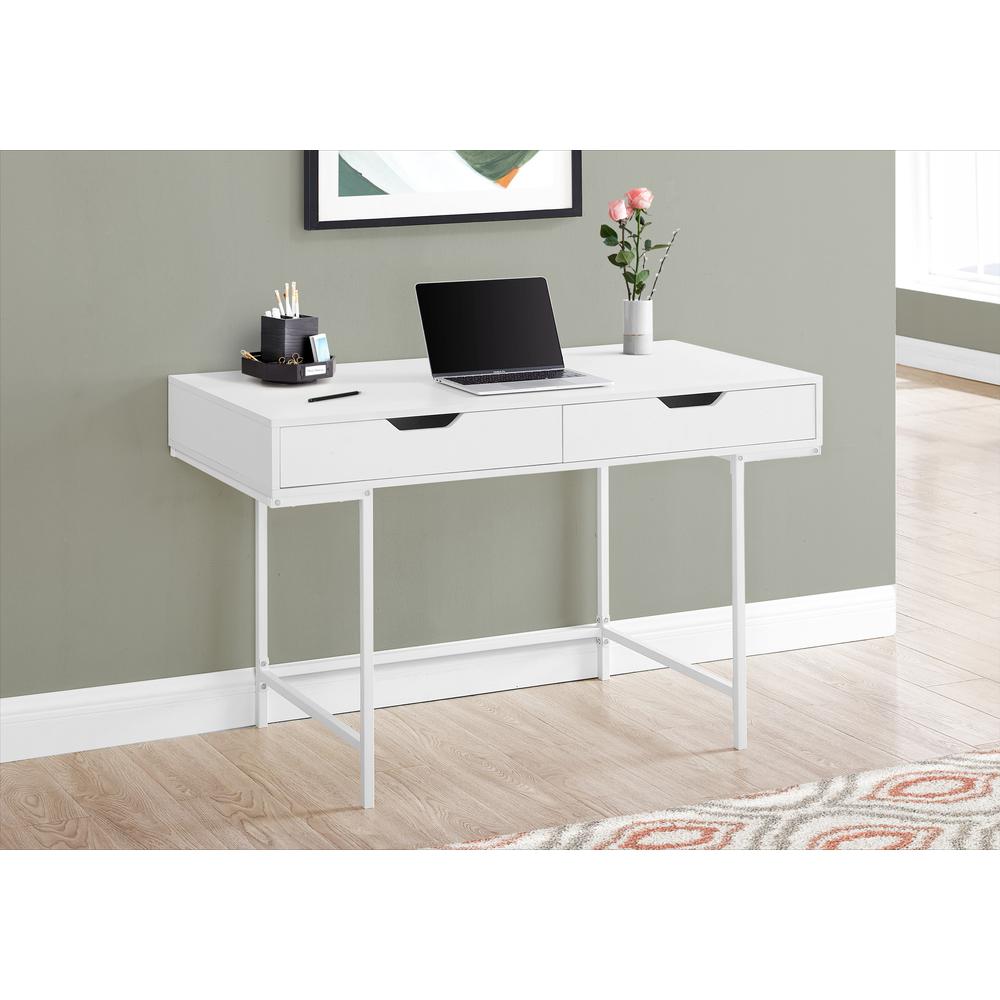 Computer Desk, Home Office, Laptop, Storage Drawers, 48L