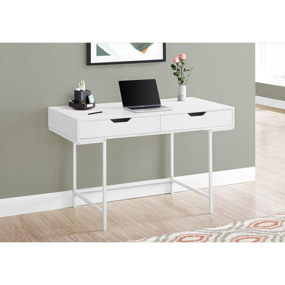 Computer Desk, Home Office, Laptop, Storage Drawers, 48L
