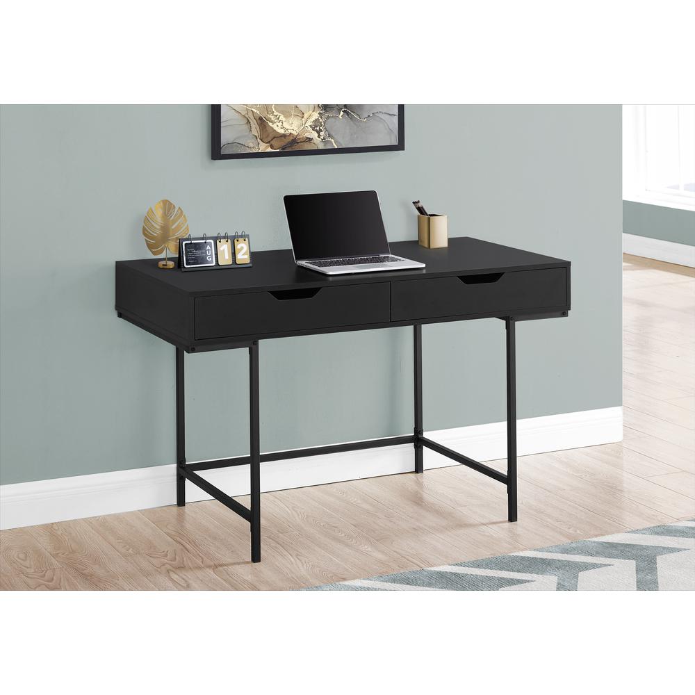 Computer Desk, Home Office, Laptop, Storage Drawers, 48L