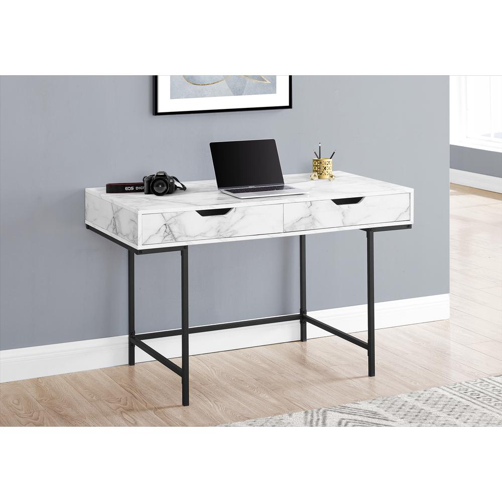 Computer Desk, Home Office, Laptop, Storage Drawers, 48L