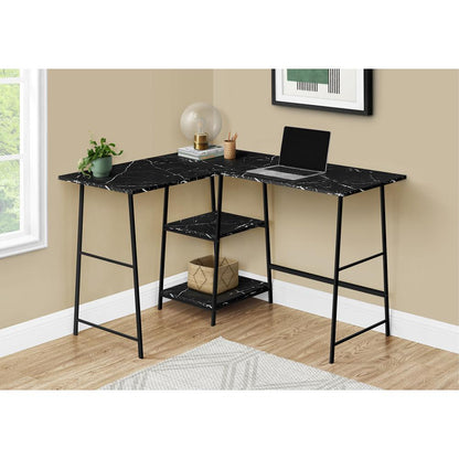 Computer Desk, Home Office, Corner, Storage Shelves, 48L, L Shape, Work