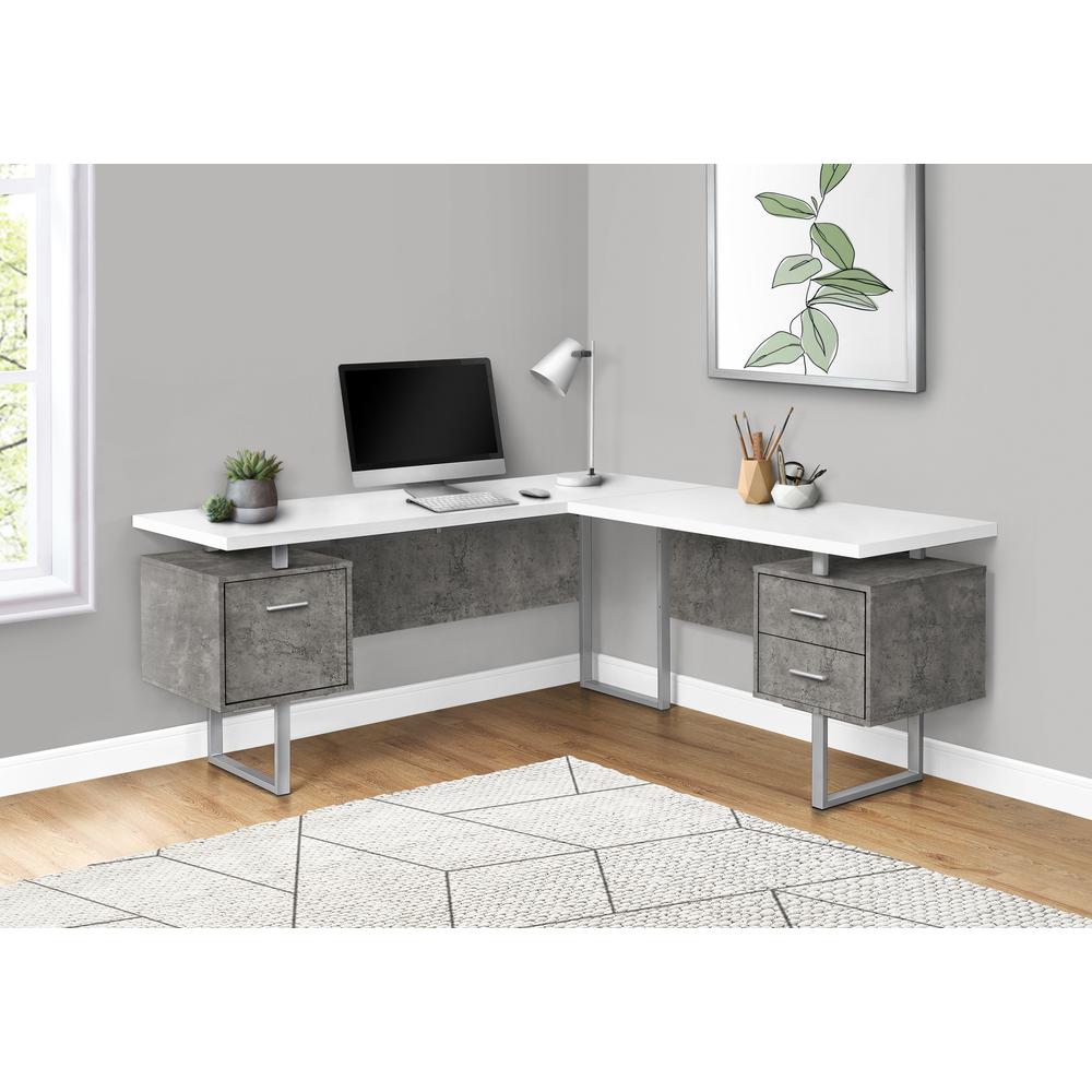 Computer Desk, Home Office, Corner, Left, Right Set-up, Storage Drawers, 70L, L