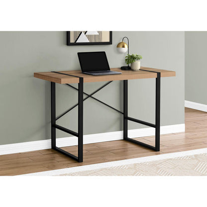 Computer Desk, Home Office, Laptop, 48L, Work, Brown Laminate, Black