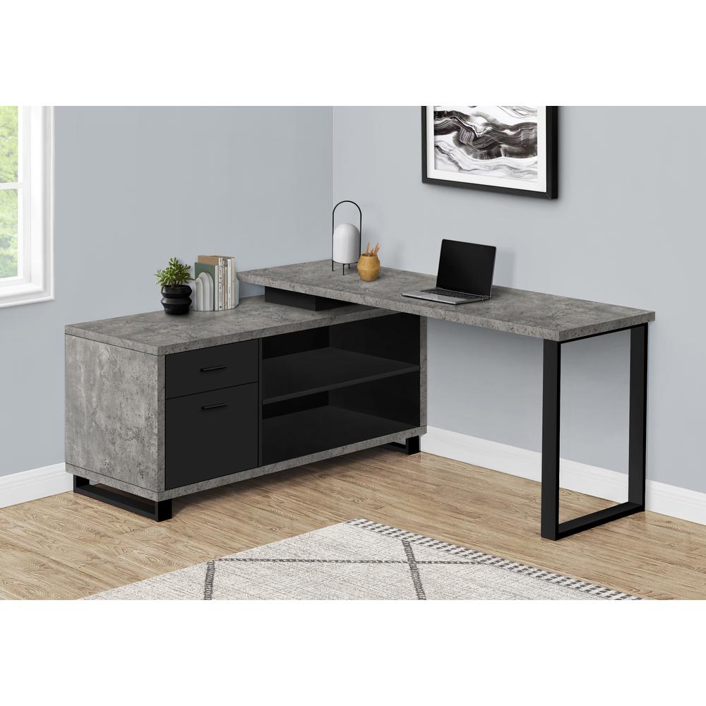Computer Desk, Home Office, Corner, Storage Drawers, 72L, L Shape, Work
