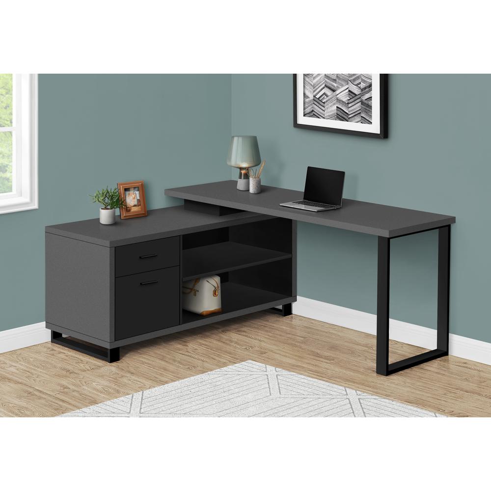 Computer Desk, Home Office, Corner, Storage Drawers, 72L, L Shape, Work