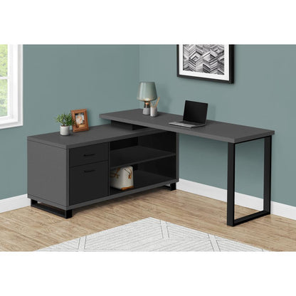 Computer Desk, Home Office, Corner, Storage Drawers, 72L, L Shape, Work