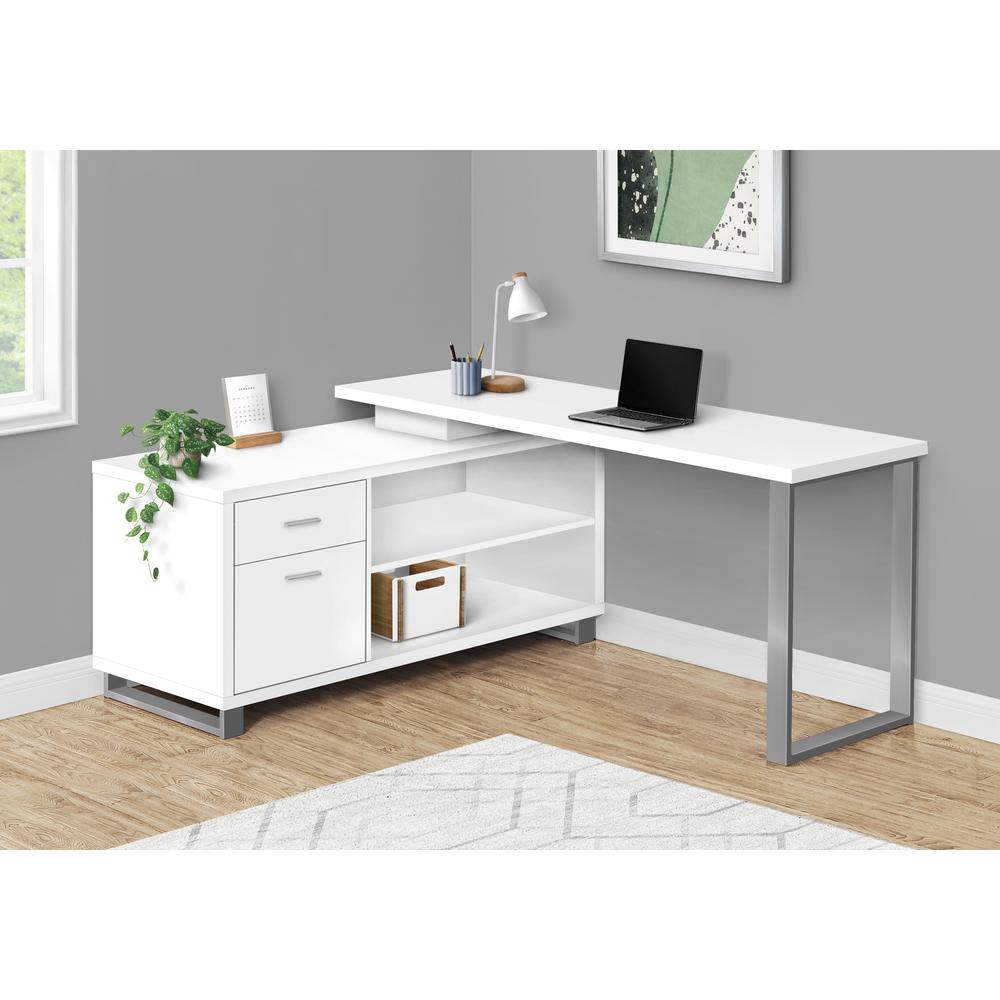 Computer Desk, Home Office, Corner, Storage Drawers, 72L, L Shape, Work