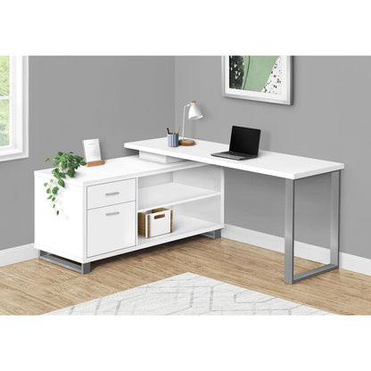 Computer Desk, Home Office, Corner, Storage Drawers, 72L, L Shape, Work