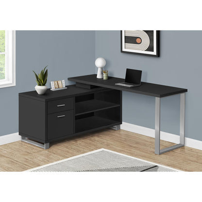 Computer Desk, Home Office, Corner, Storage Drawers, 72L, L Shape, Work