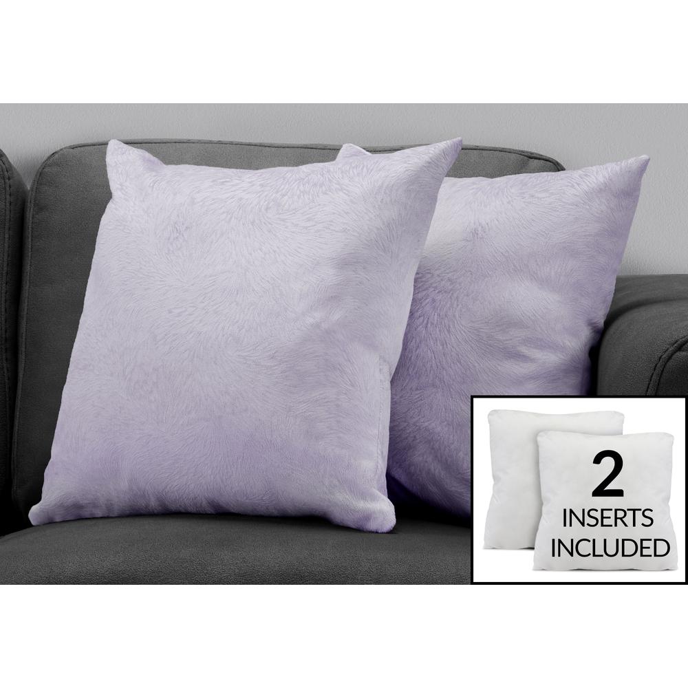 Pillows, Set Of 2, 18 X 18 Square, Insert Included, Decorative Throw, Accent