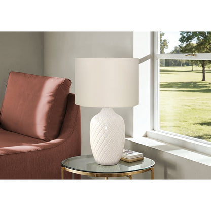 ="Lighting, 25""H, Table Lamp, Cream Ceramic, Ivory / Cream Shade, Transitional