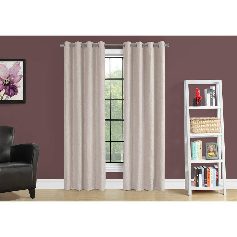 Curtain Panel, 2pcs Set, 54W X 84L, Room Darkening, Grommet, Living Room