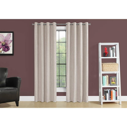 Curtain Panel, 2pcs Set, 54W X 84L, Room Darkening, Grommet, Living Room