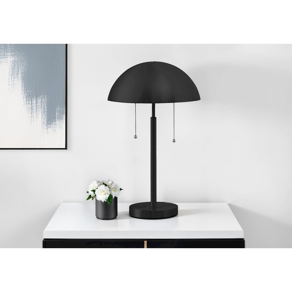 Lighting, 20"H, Table Lamp, Black Metal, Contemporary