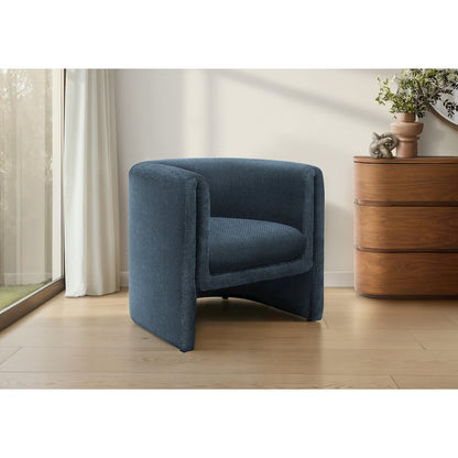 Accent Chair, 29""H, Upholstered, Blue Fabric