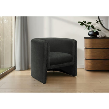 Accent Chair, 30""H, Upholstered, Black Fabric