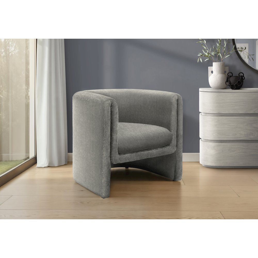 Accent Chair, 29""H, Upholstered, Light Grey Fabric