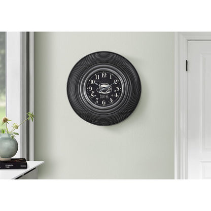 Clocks, 20"" Round, Charcoal Grey, Transitional