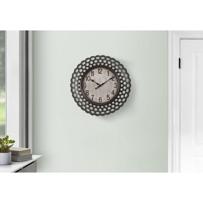 Clocks, 16"" Round, Wall Clock, Dark Green, Transitional