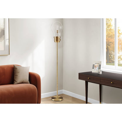 Lighting, 71""H, Floor Lamp, Brass Metal, Contemporary