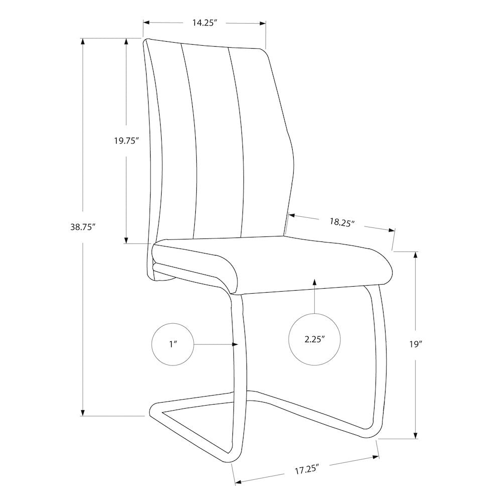 Contemporary Dining Chair in Grey color