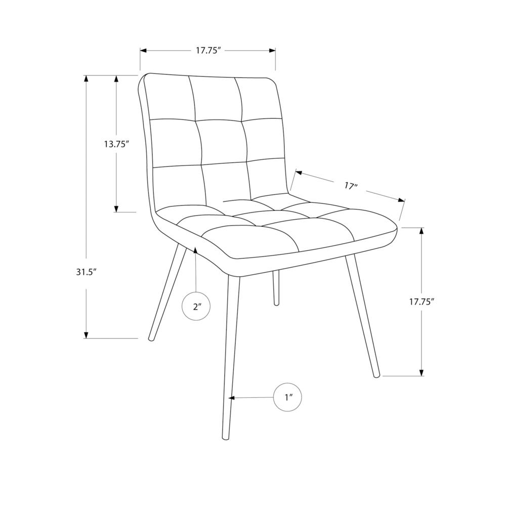 Dining Chair, Set Of 2, Side, Upholstered, Kitchen, Dining Room