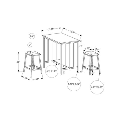 Contemporary Dining Set in White,Grey color