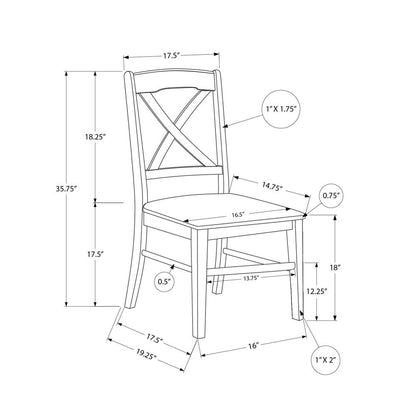 Dining Chair, Set Of 2, Side, Kitchen, Dining Room