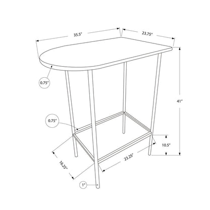 Home Bar, Bar Table, Bar Height, Pub, 36 Rectangular, Small, Kitchen, White