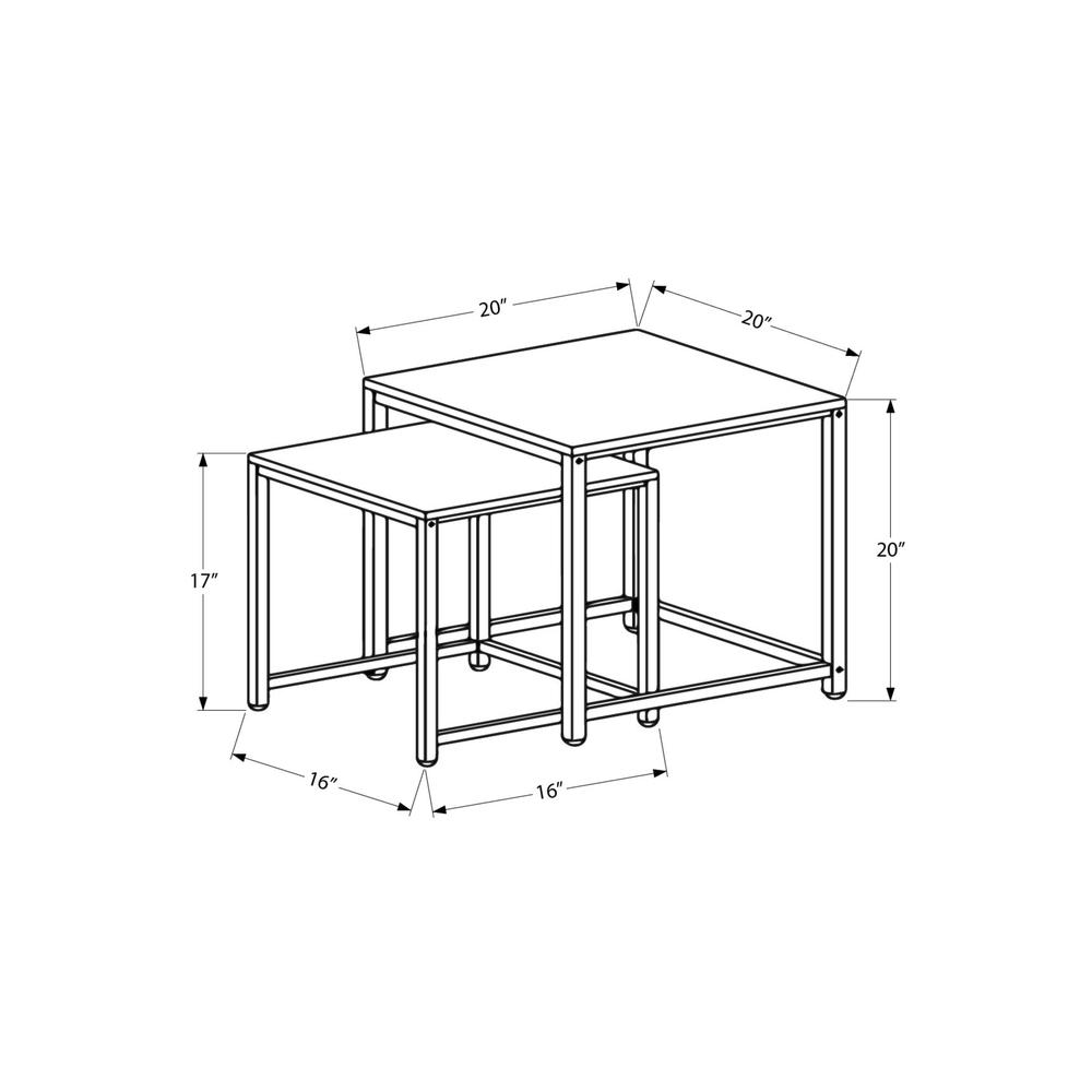 Nesting Table, Set Of 2, Side, End,