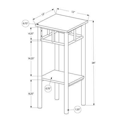 Accent Table, Side, End, Plant Stand, Square, Living Room, Bedroom